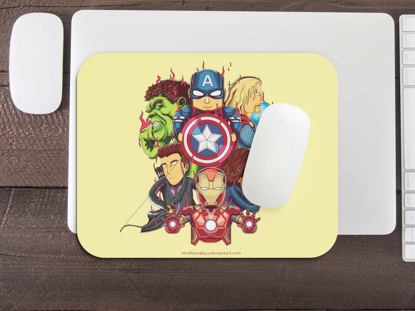 TGC Avengers Mouse Pad - Computer Abstract Mouse Mat Mousepad with Anti-Slip Rubber Base & Smooth Mouse Control for Laptop, Notebook, MacBook Pro, Gaming Computer (9 inch x 7 inch)